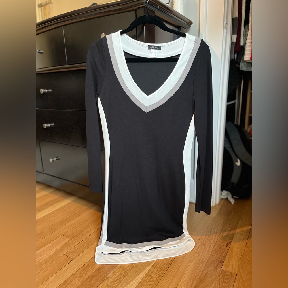 Long sleeve black dress
